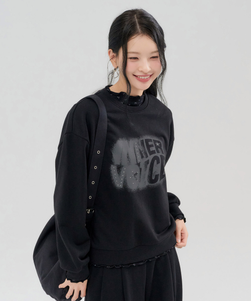 CHASECULT(チェイスカルト)の「レディース スタッズグラフィック スウェットTシャツ-FERG5181B03(スウェット・レディース・ブラック・85/90)」の5枚目の写真