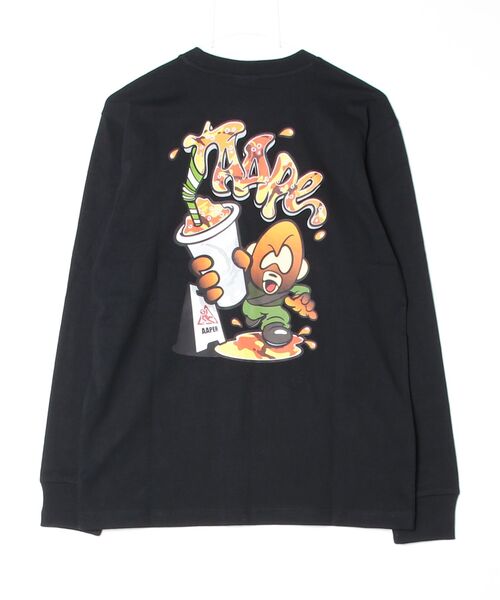 AAPE BY A BATHING APE(エーエイプバイアベイシングエイプ)の「AAPER "Fall Warning" LONG SLEEVE TEE(Tシャツ/カットソー・メンズ・ブラック・XX-LARGE/X-LARGE/SMALL/MEDIUM/LARGE)」の6枚目の写真