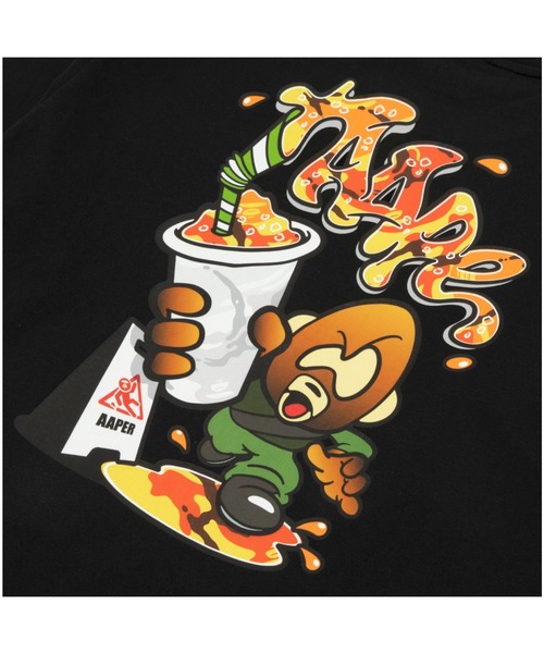 AAPE BY A BATHING APE(エーエイプバイアベイシングエイプ)の「AAPER "Fall Warning" LONG SLEEVE TEE(Tシャツ/カットソー・メンズ・ブラック・XX-LARGE/X-LARGE/SMALL/MEDIUM/LARGE)」の4枚目の写真