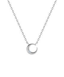 4℃（ヨンドシー）の「【11月誕生石】 シルバー  ブルー・トパーズ リバーシブル ムーン ネックレス（ネックレス）」