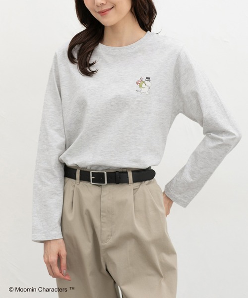 Honeys(ハニーズ)の「ムーミン/長袖Tシャツ(Tシャツ/カットソー・レディース・ブラウン系その他2/オートミール/ブラック/ベージュ系その他2/ピンク系その他2/レンガ・L/LL/M/S)」の21枚目の写真
