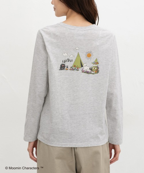 Honeys(ハニーズ)の「ムーミン/長袖Tシャツ(Tシャツ/カットソー・レディース・ブラウン系その他2/オートミール/ブラック/ベージュ系その他2/ピンク系その他2/レンガ・L/LL/M/S)」の22枚目の写真
