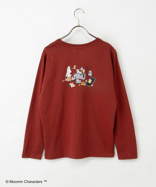 Honeys(ハニーズ)の「ムーミン/長袖Tシャツ(Tシャツ/カットソー・レディース・ブラウン系その他2/オートミール/ブラック/ベージュ系その他2/ピンク系その他2/レンガ・L/LL/M/S)」の7枚目の写真