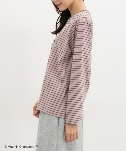 Honeys(ハニーズ)の「ムーミン/長袖Tシャツ(Tシャツ/カットソー・レディース・ブラウン系その他2/オートミール/ブラック/ベージュ系その他2/ピンク系その他2/レンガ・L/LL/M/S)」の16枚目の写真