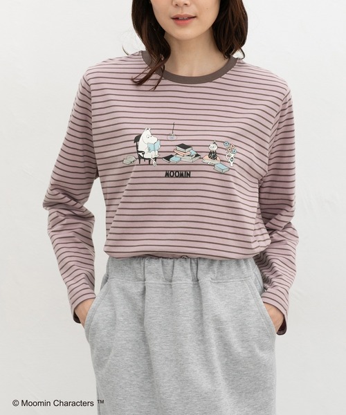 Honeys(ハニーズ)の「ムーミン/長袖Tシャツ(Tシャツ/カットソー・レディース・ブラウン系その他2/オートミール/ブラック/ベージュ系その他2/ピンク系その他2/レンガ・L/LL/M/S)」の17枚目の写真
