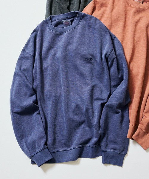 BEAMS T(ビームスティー)の「ONEITA / Slub Pigment Dye Crewneck(スウェット・メンズ・レッド系その他7/ブラック系その他4/ネイビー・S/XL/L/M)」の2枚目の写真