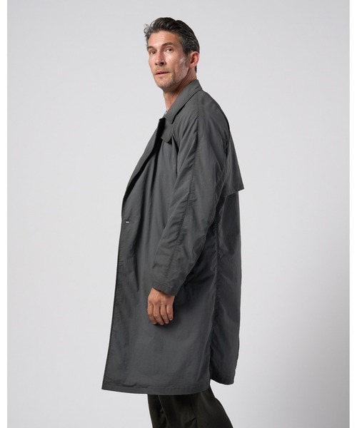 wjk(ダヴルジェイケイ)の「textured nylon double breasted coat(チェスターコート・メンズ・グレー/ブラック・X-LARGE/LARGE/MEDIUM/SMALL)」の6枚目の写真
