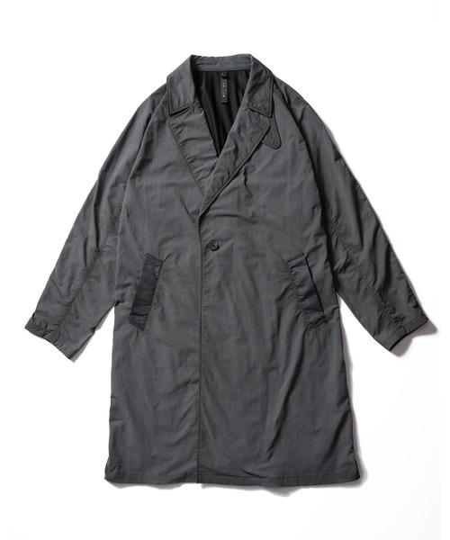 wjk(ダヴルジェイケイ)の「textured nylon double breasted coat(チェスターコート・メンズ・グレー/ブラック・X-LARGE/LARGE/MEDIUM/SMALL)」の3枚目の写真