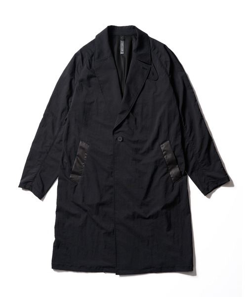 wjk(ダヴルジェイケイ)の「textured nylon double breasted coat(チェスターコート・メンズ・グレー/ブラック・X-LARGE/LARGE/MEDIUM/SMALL)」の9枚目の写真