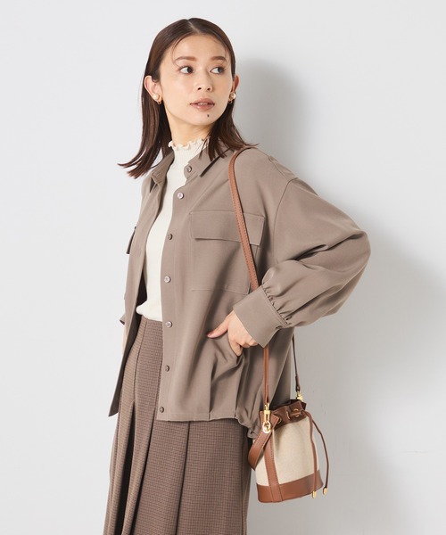 GALLORIA(ギャローリア)の「ドロストシャツ(シャツ/ブラウス・レディース・ブラウン/ネイビー・S/M/LL/L)」の2枚目の写真