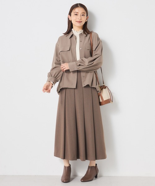 GALLORIA(ギャローリア)の「ドロストシャツ(シャツ/ブラウス・レディース・ブラウン/ネイビー・S/M/LL/L)」の3枚目の写真