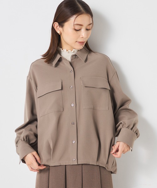 GALLORIA(ギャローリア)の「ドロストシャツ(シャツ/ブラウス・レディース・ブラウン/ネイビー・S/M/LL/L)」の4枚目の写真