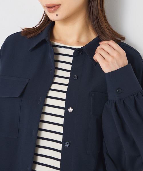 GALLORIA(ギャローリア)の「ドロストシャツ(シャツ/ブラウス・レディース・ブラウン/ネイビー・S/M/LL/L)」の9枚目の写真