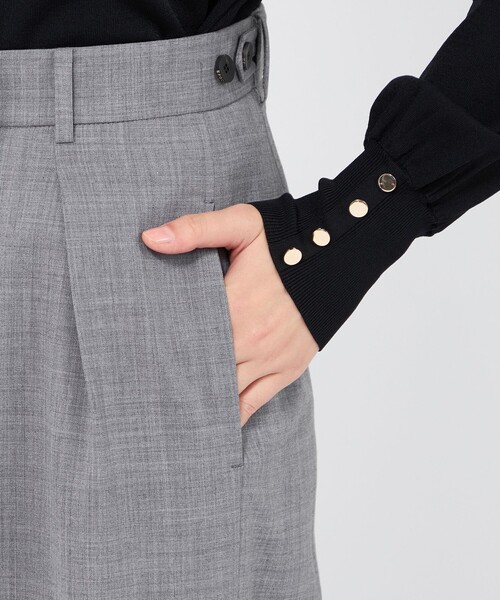 EPOCA(エポカ)の「プレーンウィーブストレッチ ワイドストレートパンツ(その他パンツ・レディース・グレー系その他・38/40)」の9枚目の写真