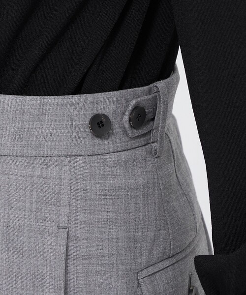 EPOCA(エポカ)の「プレーンウィーブストレッチ ワイドストレートパンツ(その他パンツ・レディース・グレー系その他・38/40)」の3枚目の写真