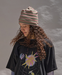 CHOROK STUDIO（チョロクスタジオ）の「Three People Cheerful Beanie (Khaki)（ニットキャップ/ビーニー）」