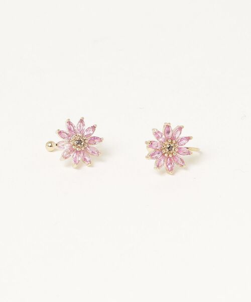 Zoule(ゾーラ)の「Zoule ゾーラ:FLOWER LETTER SERIES jewel flower letter12 花言葉 ガーベラ イヤリング(イヤリング・レディース・ピンク・FREE)」の7枚目の写真