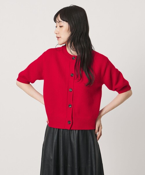 UNITED ARROWS(ユナイテッドアローズ)の「CA/W ハーフスリーブ カーディガン(カーディガン/ボレロ・レディース・グレー系/ネイビー/レッド・FREE)」の3枚目の写真