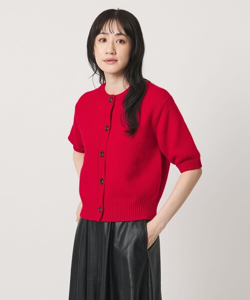 UNITED ARROWS(ユナイテッドアローズ)の「CA/W ハーフスリーブ カーディガン(カーディガン/ボレロ・レディース・グレー系/ネイビー/レッド・FREE)」の4枚目の写真