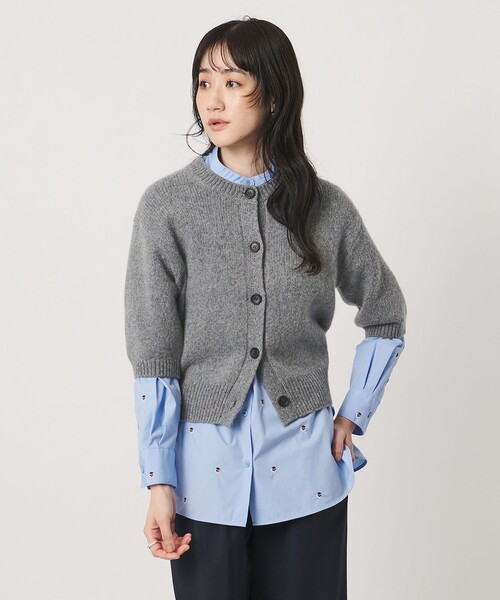 UNITED ARROWS(ユナイテッドアローズ)の「CA/W ハーフスリーブ カーディガン(カーディガン/ボレロ・レディース・グレー系/ネイビー/レッド・FREE)」の6枚目の写真