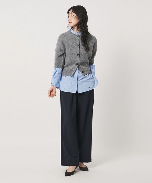 UNITED ARROWS(ユナイテッドアローズ)の「CA/W ハーフスリーブ カーディガン(カーディガン/ボレロ・レディース・グレー系/ネイビー/レッド・FREE)」の7枚目の写真
