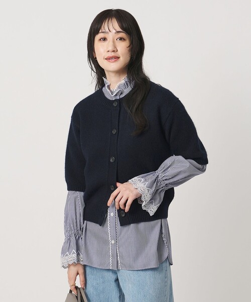 UNITED ARROWS(ユナイテッドアローズ)の「CA/W ハーフスリーブ カーディガン(カーディガン/ボレロ・レディース・グレー系/ネイビー/レッド・FREE)」の8枚目の写真