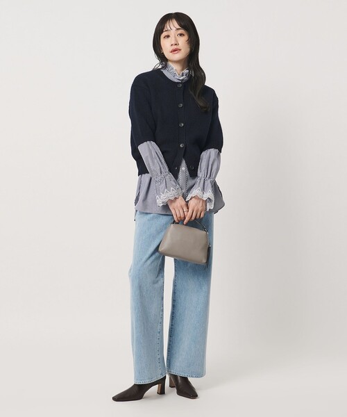 UNITED ARROWS(ユナイテッドアローズ)の「CA/W ハーフスリーブ カーディガン(カーディガン/ボレロ・レディース・グレー系/ネイビー/レッド・FREE)」の10枚目の写真