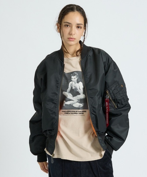 Alpha Industries(アルファインダストリーズ)の「【Alpha Industries(アルファ インダストリーズ)】L-2B RELAXED FIT FLIGHT JACKET / フライトジャケット / ユニセックス(ブルゾン・メンズ・ブラック/グレー系その他・M/L/XL)」の5枚目の写真