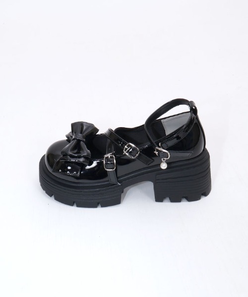 axes femme(アクシーズファム)の「クロスベルトリボンローファー(パンプス・レディース・ワイン/ブラック・SMALL/MEDIUM/LARGE)」の5枚目の写真