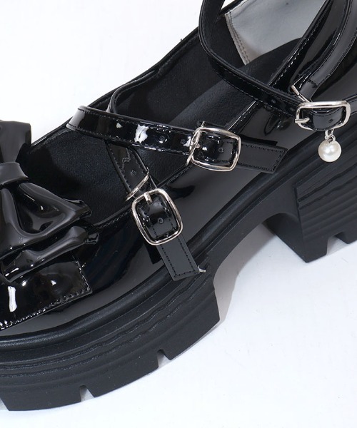 axes femme(アクシーズファム)の「クロスベルトリボンローファー(パンプス・レディース・ワイン/ブラック・SMALL/MEDIUM/LARGE)」の9枚目の写真