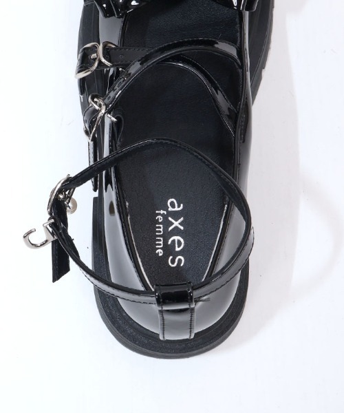 axes femme(アクシーズファム)の「クロスベルトリボンローファー(パンプス・レディース・ワイン/ブラック・SMALL/MEDIUM/LARGE)」の10枚目の写真