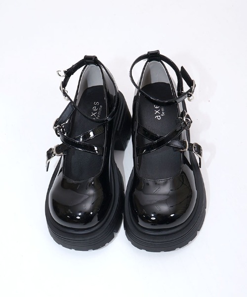 axes femme(アクシーズファム)の「クロスベルトリボンローファー(パンプス・レディース・ワイン/ブラック・SMALL/MEDIUM/LARGE)」の11枚目の写真