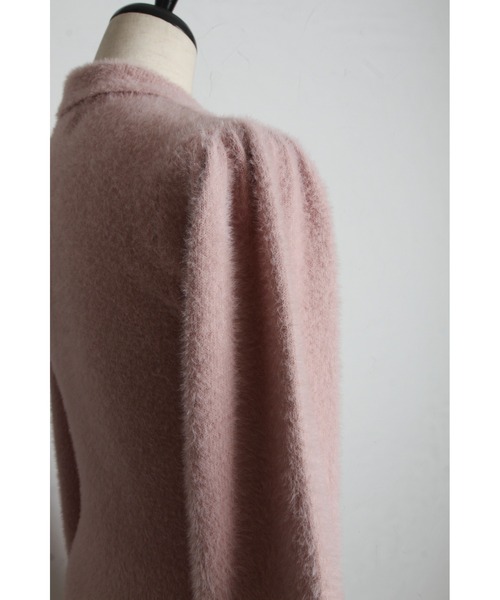 Suyunn(スユン)の「リボン付きハート刺繍ふわふわうさぎシャギーニットワンピース(ワンピース・レディース・ブルー/ブラック/ピンク・M)」の13枚目の写真