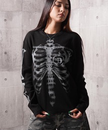 ボーンプリント ワッフルロンTee / Bone Graphic Waffle Long Sleeve T-Shirt