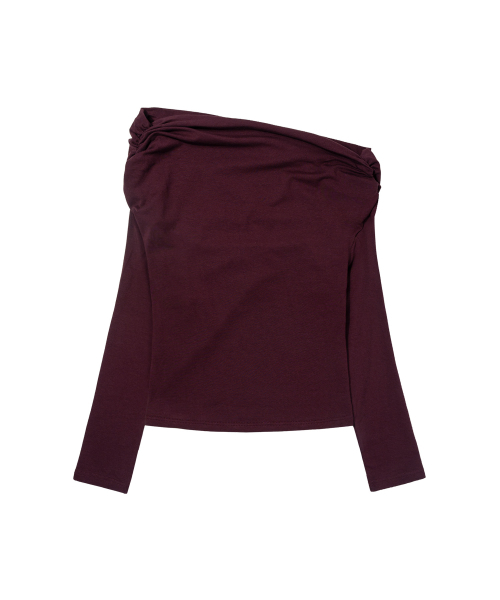 FANCY CLUB(ファンシークラブ)の「アイレットカウルワンショルダートップ (プラム) F26ZB520(Tシャツ/カットソー・レディース・その他・FREE)」の8枚目の写真
