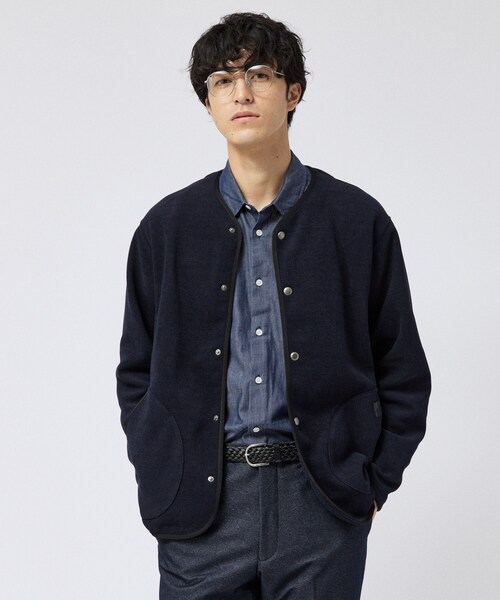 TAKEO KIKUCHI（タケオキクチ）の「コーデュロイフリース ブルゾン（ブルゾン・メンズ・ブラック/ネイビー・02/03）」の2枚目の写真
