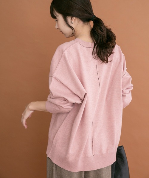 ITEMS URBANRESEARCH(アイテムズ アーバンリサーチ)の「Vネック配色ラインニット(ニット/セーター・レディース・ピンク/グレー/ブラウン・FREE)」の7枚目の写真
