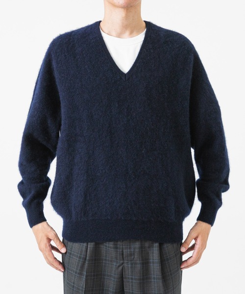 URBAN RESEARCH(アーバンリサーチ)の「FUR WOOL V-NECK KNIT(ニット/セーター・メンズ・オレンジ/ネイビー/ブラック/イエロー・LARGE/MEDIUM)」の9枚目の写真