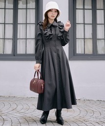 WILLSELECTION（ウィルセレクション）の「ラッフルフリルボウタイシャツワンピース（ワンピース）」