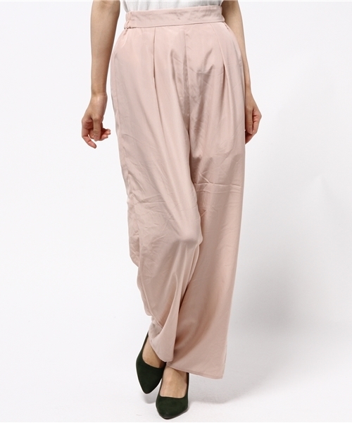 E hyphen world gallery(イーハイフンワールドギャラリー)の「デシンワイドパンツ(その他パンツ・レディース・ピンク/ブラック/カーキ・FREE)」の12枚目の写真