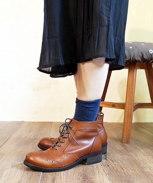 あしながおじさん（アシナガオジサン）の「〈あしながおじさん〉　レースアップブーツ（ブーツ・レディース・ブラック/ライトブラウン/ダークブラウン・24.0cm/24.5cm/23.0cm/23.5cm/22.5cm）」の20枚目の写真