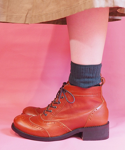 あしながおじさん（アシナガオジサン）の「〈あしながおじさん〉　レースアップブーツ（ブーツ・レディース・ブラック/ライトブラウン/ダークブラウン・24.0cm/24.5cm/23.0cm/23.5cm/22.5cm）」の13枚目の写真