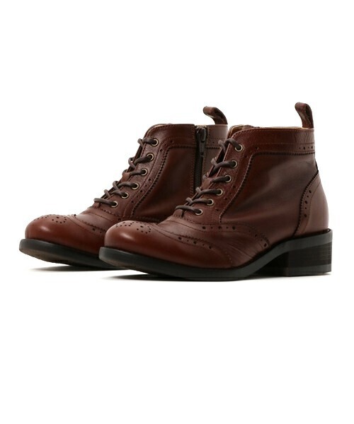 あしながおじさん（アシナガオジサン）の「〈あしながおじさん〉　レースアップブーツ（ブーツ・レディース・ブラック/ライトブラウン/ダークブラウン・24.0cm/24.5cm/23.0cm/23.5cm/22.5cm）」の19枚目の写真