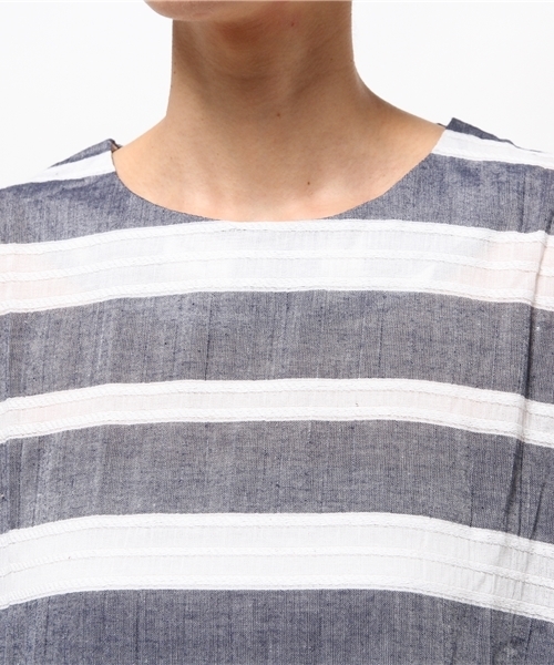 LBC(エルビーシー)の「コットン変形ボーダークルーワンピース(ワンピース・レディース・ブラック/イエロー/ネイビー・MEDIUM/LARGE)」の6枚目の写真