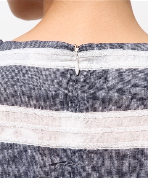 LBC(エルビーシー)の「コットン変形ボーダークルーワンピース(ワンピース・レディース・ブラック/イエロー/ネイビー・MEDIUM/LARGE)」の7枚目の写真