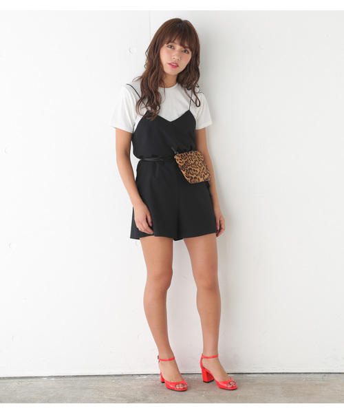 SLY（スライ）の「CAMI SHORT ALL IN ONE（ワンピース・レディース・ブラック/グレー/レッド・1/2）」の10枚目の写真