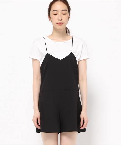 SLY（スライ）の「CAMI SHORT ALL IN ONE（ワンピース・レディース・ブラック/グレー/レッド・1/2）」の4枚目の写真