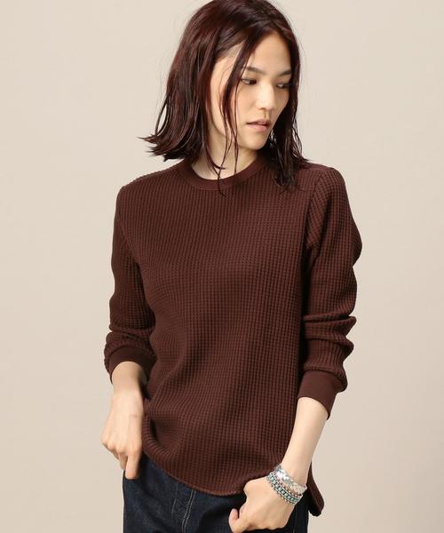 BEAUTY&YOUTH UNITED ARROWS（ビューティーアンドユースユナイテッドアローズ）の「BY∴ ビッグワッフル9分袖カットソー◆（Tシャツ/カットソー・レディース・ホワイト/ブラック/ナチュラル/オフホワイト/ワインレッド・FREE）」の5枚目の写真