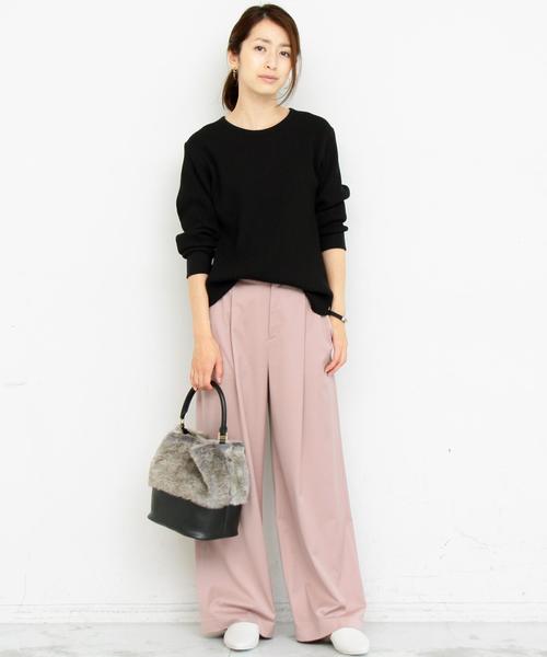 BEAUTY&YOUTH UNITED ARROWS（ビューティーアンドユースユナイテッドアローズ）の「BY∴ ビッグワッフル9分袖カットソー◆（Tシャツ/カットソー・レディース・ホワイト/ブラック/ナチュラル/オフホワイト/ワインレッド・FREE）」の7枚目の写真