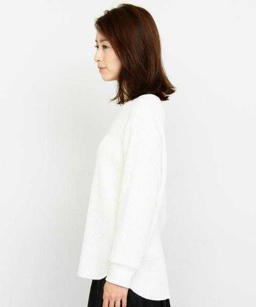 BEAUTY&YOUTH UNITED ARROWS（ビューティーアンドユースユナイテッドアローズ）の「BY∴ ビッグワッフル9分袖カットソー◆（Tシャツ/カットソー・レディース・ホワイト/ブラック/ナチュラル/オフホワイト/ワインレッド・FREE）」の10枚目の写真